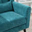 Chaise d'appoint moderne sarcelle pour la maison. Chaise de salon ergonomique avec pieds en bois, chenille et rembourrage en mousse. Tapis ergonomique, en bois, en chenille, rembourré-2026534973