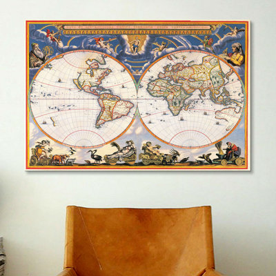Antique Maps Print on Canvas