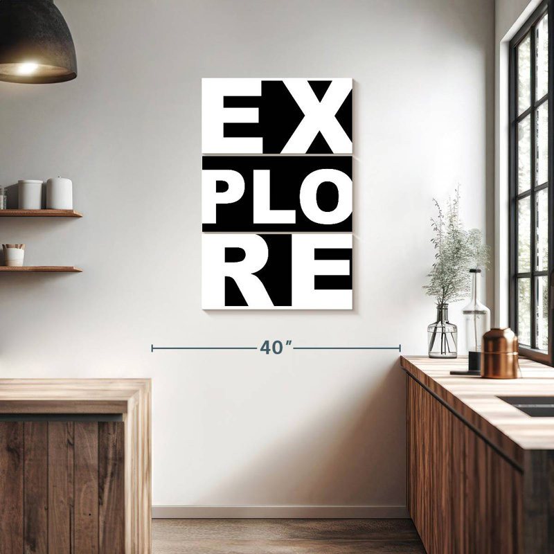 Tergel Explore, typographie, H 38 po x l 24 po