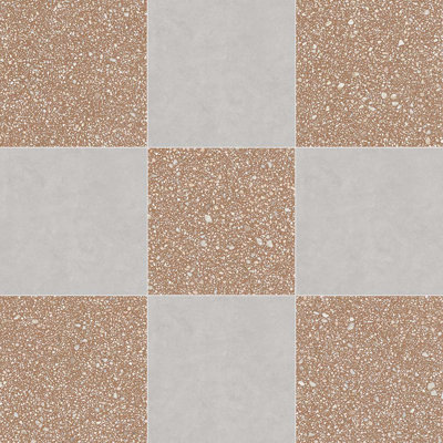 Lithos 12X12 Checkerboard Siena And Cemento