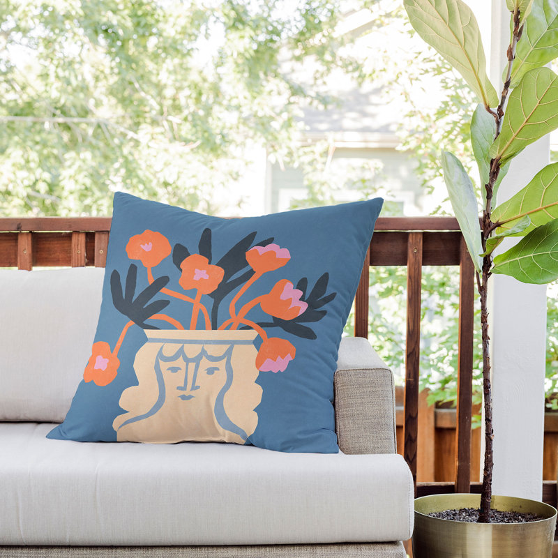 Coussin décoratif réversible Tasiania, H 26 po x l 26 po