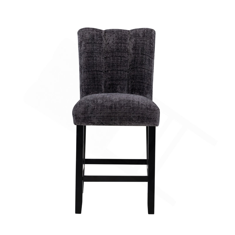 MAGALY DARK GREY BAR STOOLS (KIT OF 2)