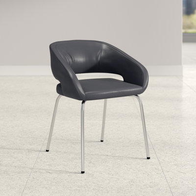 Jayelynn Retro LeatherSoft Upholstered Side Reception Chair