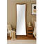 Élégant miroir de plancher pleine longueur en bois d'eucalyptus, parfait pour un décor moderne et traditionnel