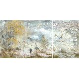 Crested Crane by Nicolette Mayer - 3 Piece Print Set