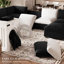 Canapé modulaire en L avec repose-pieds-763350910