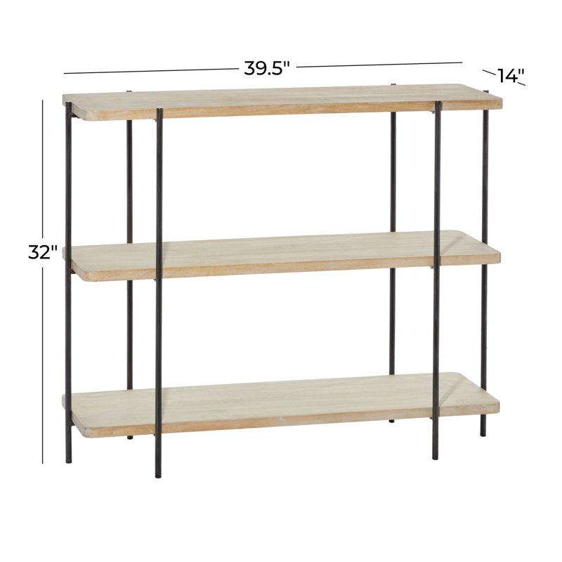 Dakota 39.5'' Solid Wood Top Console Table