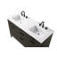 Meuble-lavabo double 54 po en chêne chocolat-2047844643