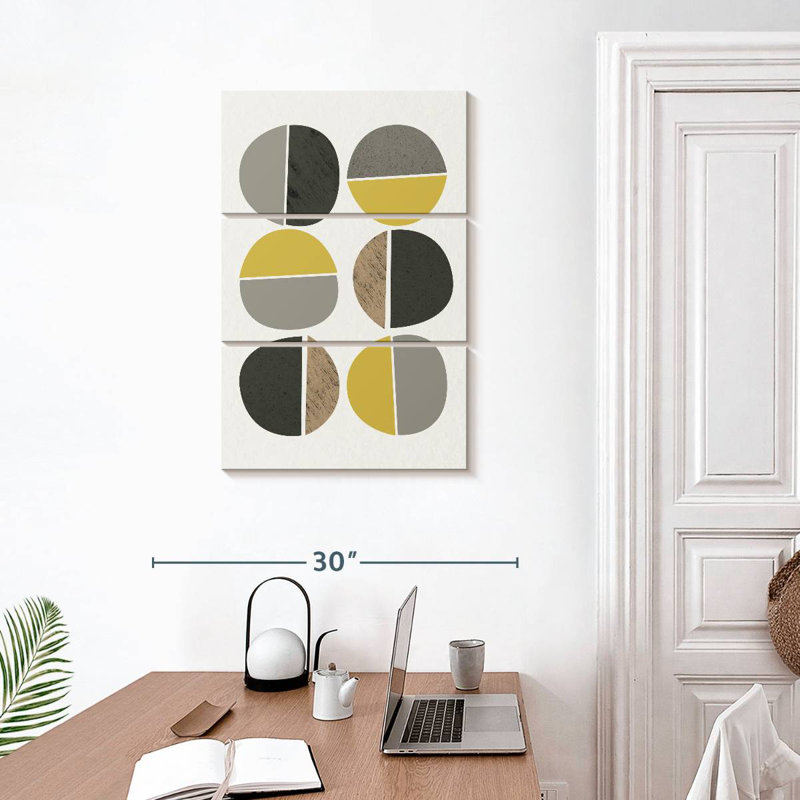 Cercles abstraits Avery Mid Century II, H 32 po x l 20 po