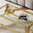 Top And Bottom Double Layer Tempe Glass Coffee Table And Mirror Finished Stainless Steel Frame
