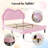 Landover Twin Upholstered Platform Bed with LED Cloud-Shaped Headboard, Pink-2054887754-2054887755
