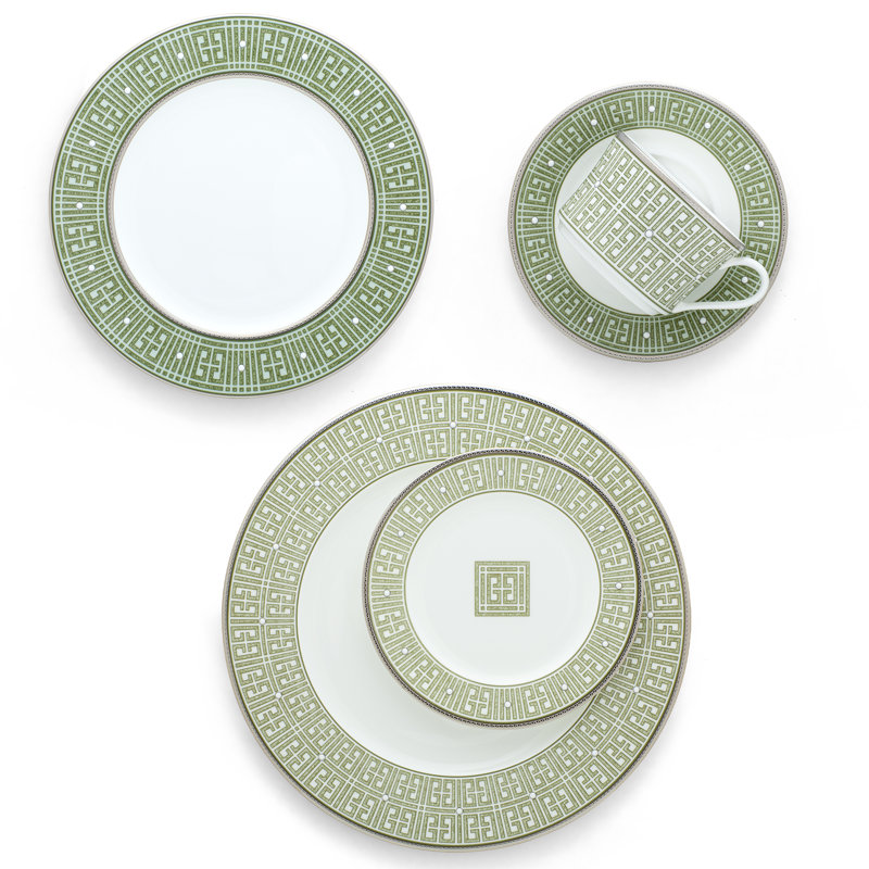Noritake Infinity 5-Piece Place Setting, Service For 1, Green Platinum