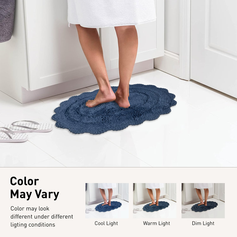 Tapis pour salle de bain Crouseville, Marine