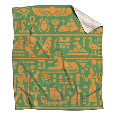 Ancient Egyptian Symbols Blankets