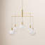 Sean Lavin Torian Dining Room Chandelier With Milk Clear Glass Mix Shade-1282357818-1282357817-1282357808