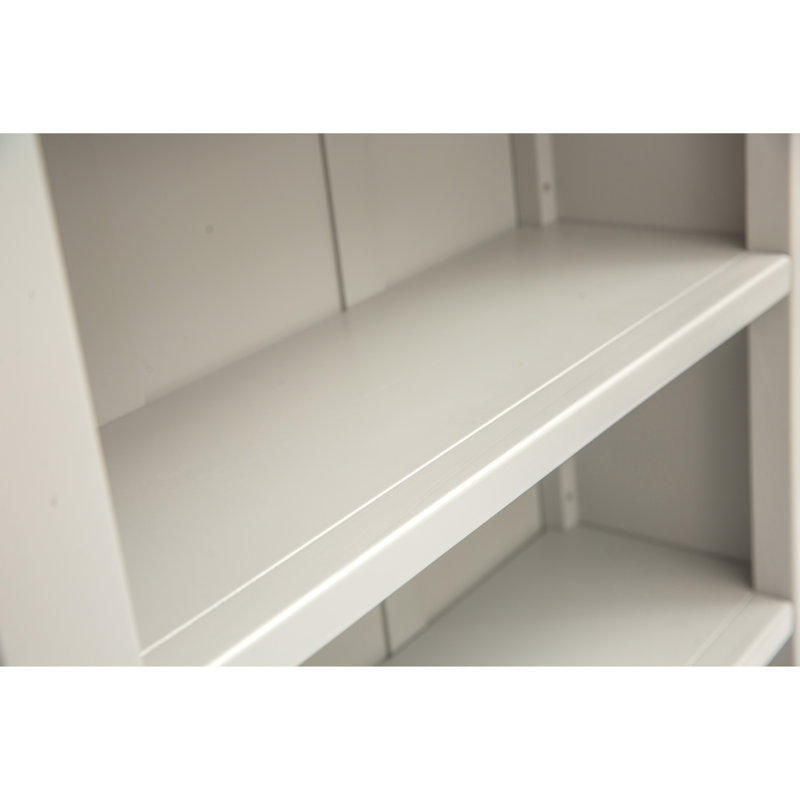 Ireland 90cm H x 70cm W Standard Bookcase, (3 Shelves) 90cm. H x 70cm. W x 25cm. D, Light Grey