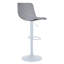 Tabouret de bar à hauteur réglable revêtu de cuir avec base en fer blanc-600679855