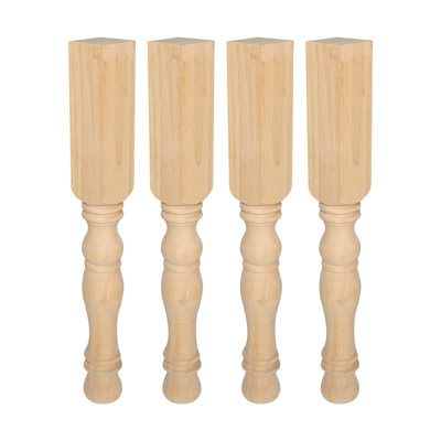 34-1/2in H x 4in Square Solid Wood Granham Island Leg