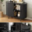 Buffet en bois Jamyia avec 2 portes et tablettes réglables -628337107-611288074