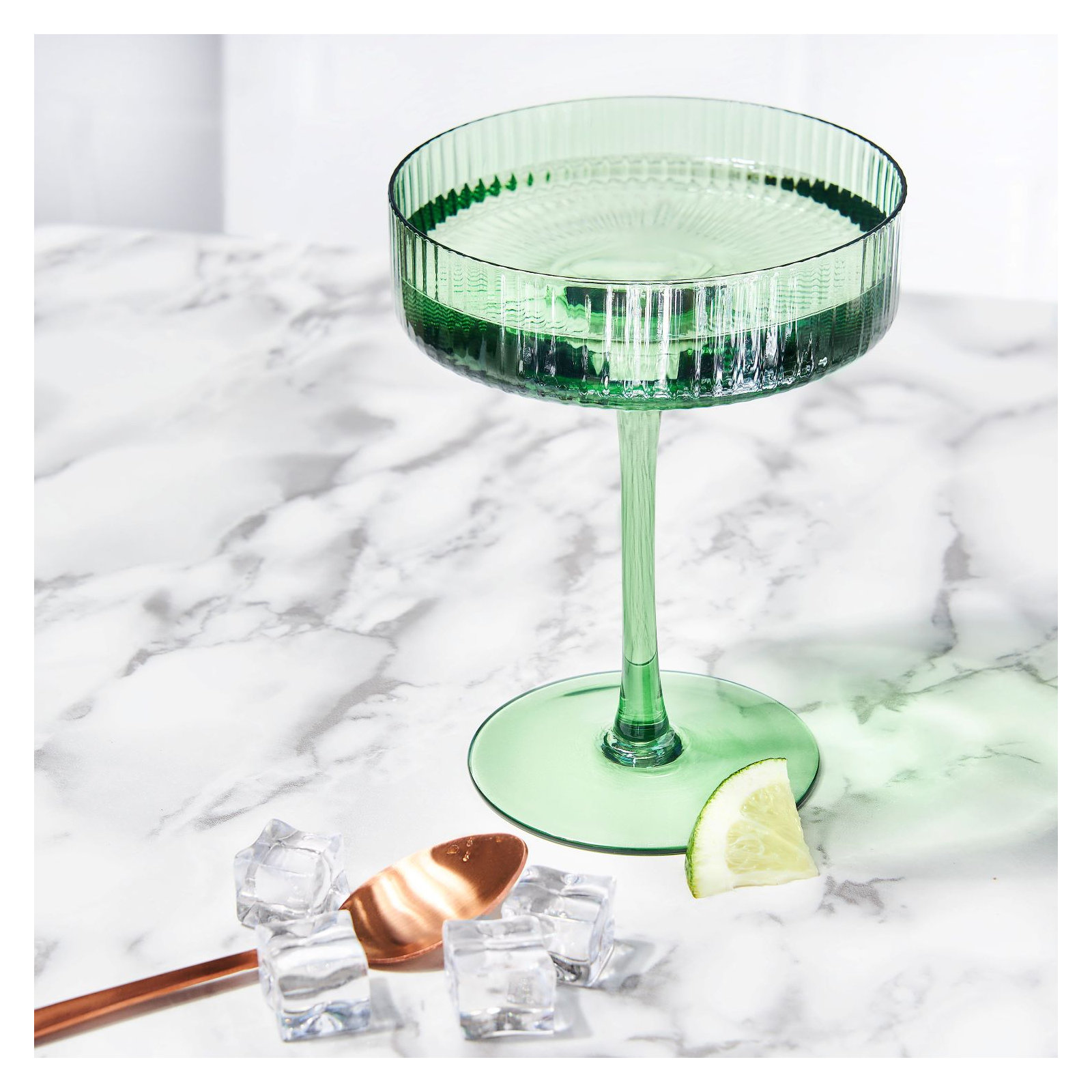 Harmon 10oz. Crystal Coupe Set, Green