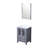 Bath Vanity 24 In. W X 18.25 In. D, Ceramic Top, And 22 In. Mirror