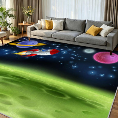 Caricature transparente de la lune et de l'espace avec lavabo lavable à la machine Transparent