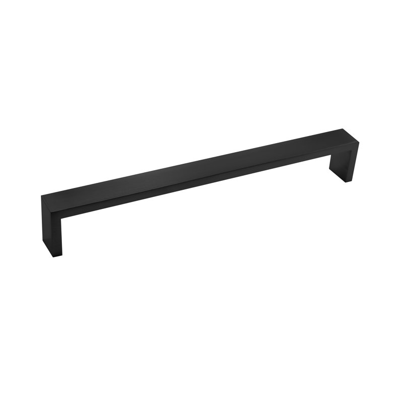 Modern Cabinet Pull, Satin Black, 11 9/16"