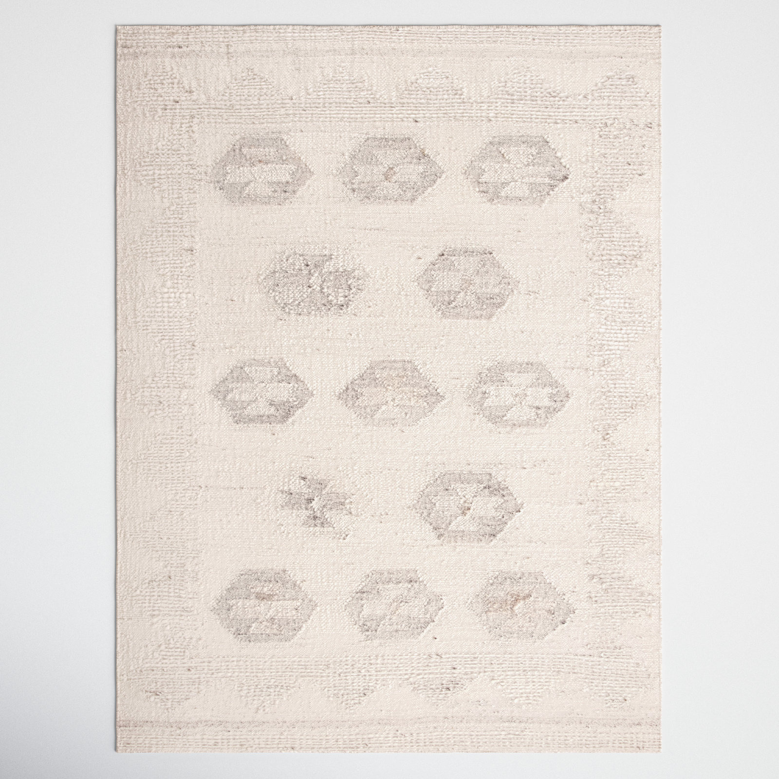 Handmade Ivory Rug, Rectangle 9' x 12'