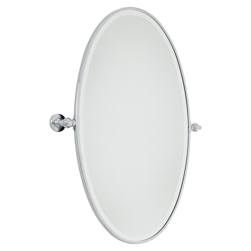 Minka Lavery Mirror With Excavation Glass Mirror, 36" H x 21.5" W, Brushed Nickel