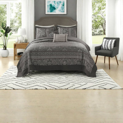 Luxueux ensembles de literie en jacquard réversible, polyester, style moderne pour la maison