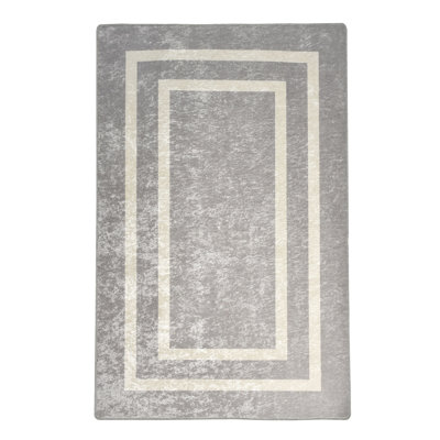 Geisler Machine Woven Grey Indoor Rug