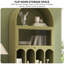 Bibliothèque moderne en bois et rotin simple-106326422