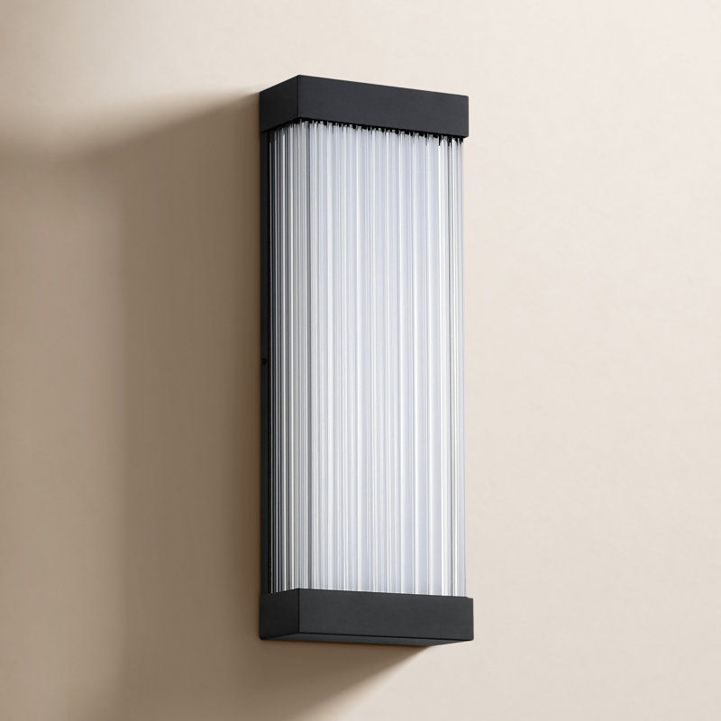 Stonewall Jovista LED Wall Light, Black, 22" H x 8" W x 3.25" D