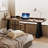Tan+Black Rectangular Solid Wood+Iron desks-107978706
