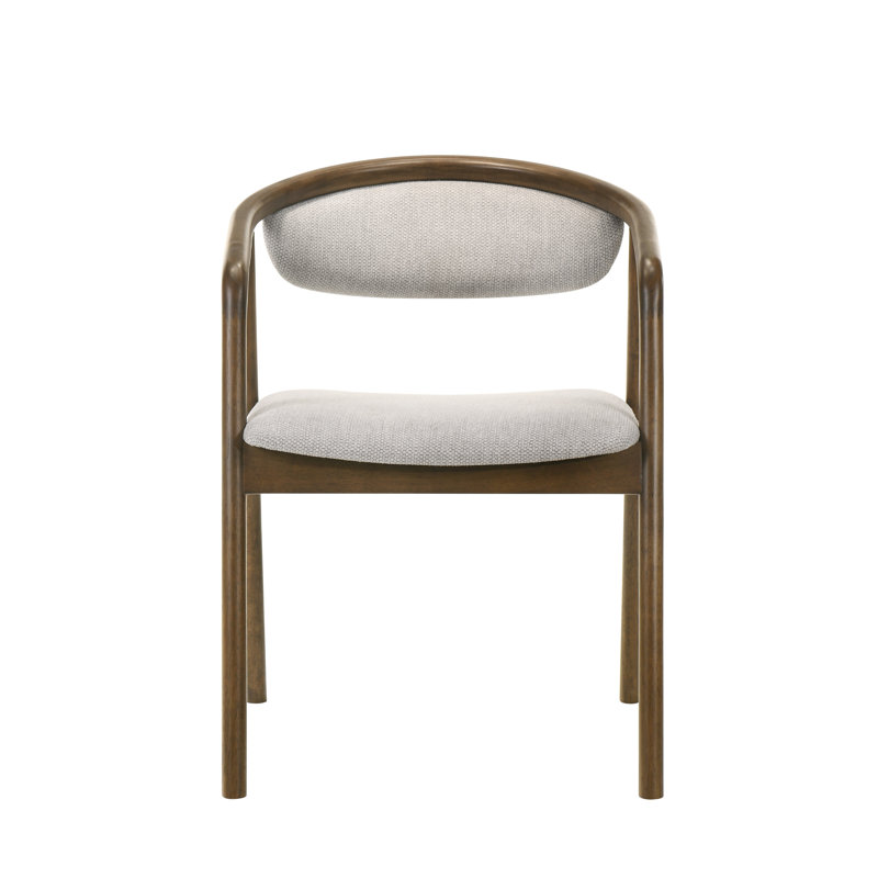 Chaise d'appoint en bois de noyer avec revêtement en chenille - Design moderne Mid-Century