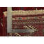 Tapis oriental rétro en laine rouge noué à la main 8 pi 8 po x 12 pi Bokhara Vintage