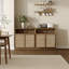 Boho - Buffet en rotin avec rangement ouvert et tablette réglable