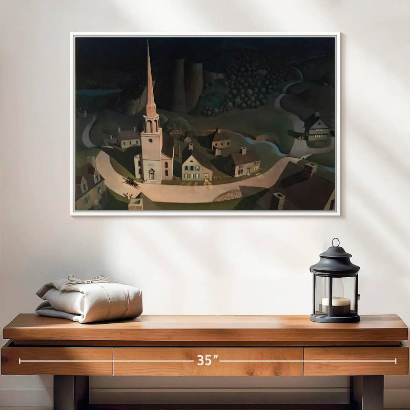 Tour de minuit de Paul Revere, 19 po x 13 po, Cadre flottant blanc