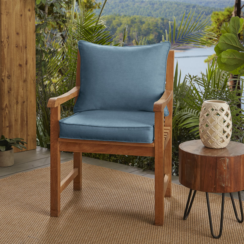 Hanson Sunbrella Outdoor 5'' Back Cushion, Spectrum Denim Sunbrella® Plainweave