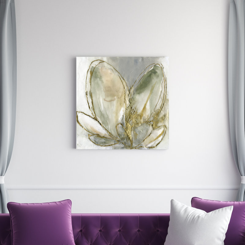 Blooming Gold I, H 30 po x l 30 po, Toile tendue, Sans cadre