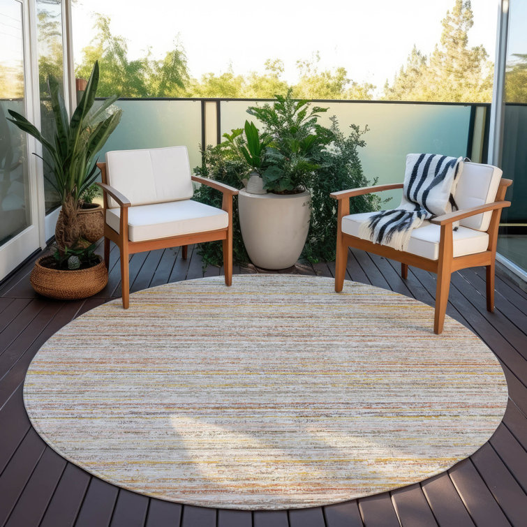 Machine Washable Indoor/Outdoor Claudian ACN1239 Terracotta Rug