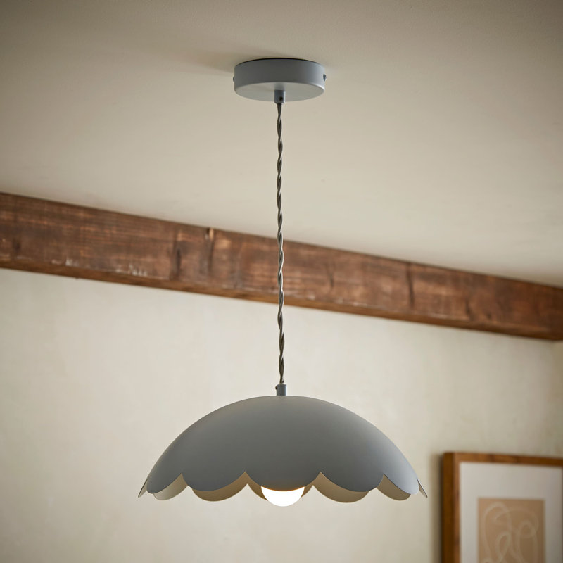1 - Light Satin Pendant, Blue , No