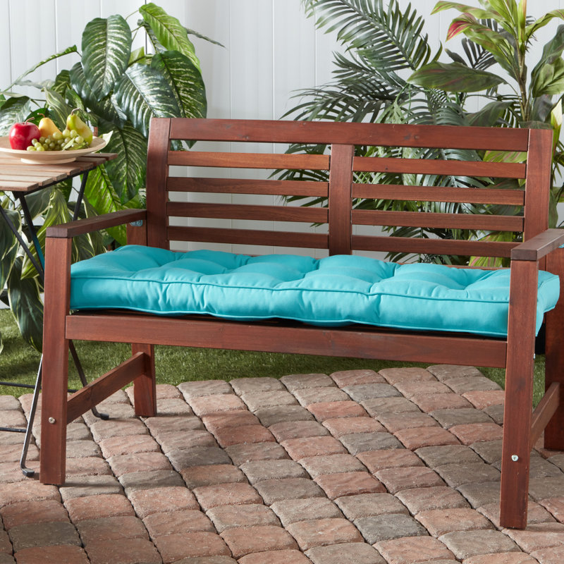 Sunbrella Outdoor Bench Seat Cushion, Canvas Aruba