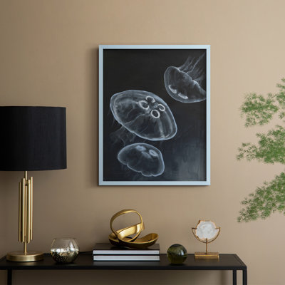 «Jellyfish Heaven I», reproduction encadrée - bois massif