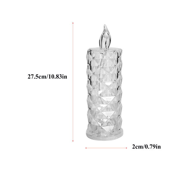 6PCS Rose Shadow LED Flameless Candles(Without Base), Outdoor Candle Decoration, Romantic Candles Led Pillar Candles for Valentine's Day Romantic Propose Anniversary Wedding Decorations, Easter Decorations, Saint Patrick's Days Gift