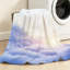 Jeté en flanelle bleue ultra douce, imprimé recto ensoleillé abstrait-131466381