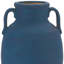 Vase 11 "en céramique bleu et terre cuite