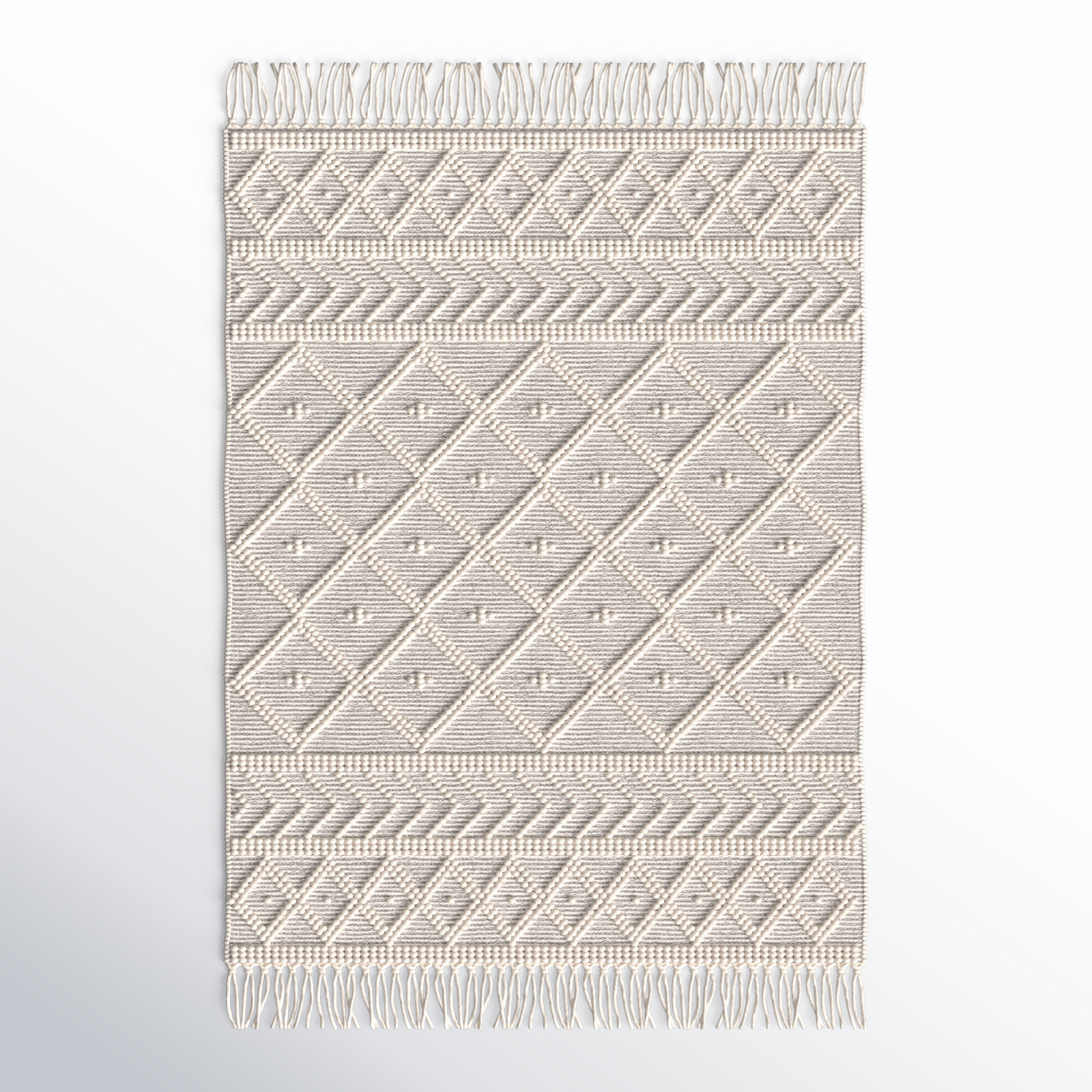 Loria Handmade Wool Rug, Rectangle 5' x 7'6"