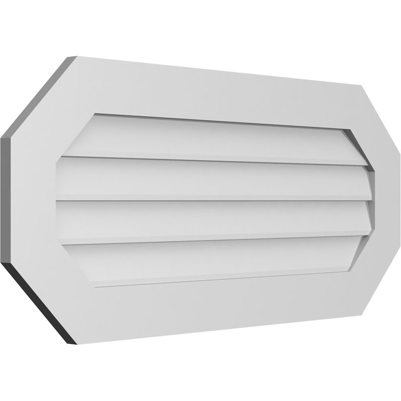 Évent horizontal gondole allongé en surface octogonal Signature, H 18 po x l 40 po x P 1 po