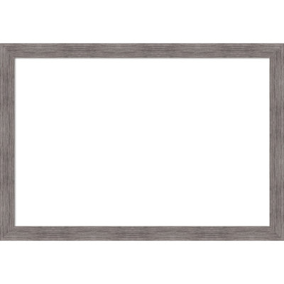 Pinstripe Plank Grey Narrow Framed Dry Erase Magnetic Board Organization Boards